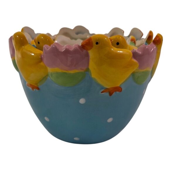 Housewares International Ceramic Easter Chicks Eggs 3 Piece Nesting Bowls Set - Picture 3 of 16